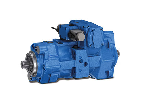 pompe hydraulique bleu sur fond blanc